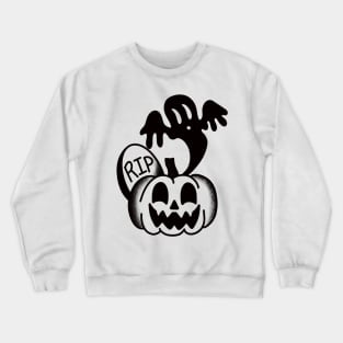 Vintage Halloween in traditional tattoo style. Crewneck Sweatshirt